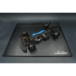 Koswork Assembly Tray / Cleaning Tray 550*450mm Black (1/10 Buggy & Onroad)