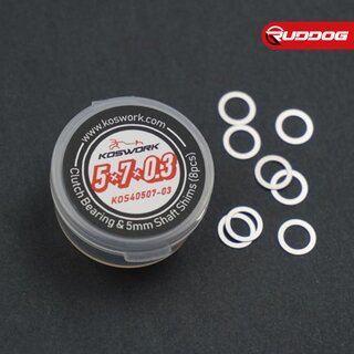 Koswork 5x7x0.3mm Clutch Bearing & 5mm Shaft Shims (8pcs)