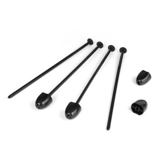 DE Racing Zip Stix (black/4pcs)