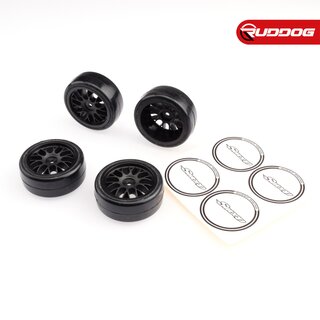 Sweep QTS-32 Low profile carpet tires W/ BBS spoke wheels Pre-glued set 32deg (SQT-32+EXP-LS+SSW-SWB)