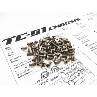 Hiro Seiko TC-01 Titanium Hex Socket Screw Set (79pcs)