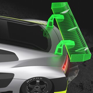 Bittydesign Rear wing for AR8-GT3 1/7 ARRMA Infraction V2/Limitless body with nylon stands (spare part)