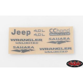 RC4WD Metal Emblems for Axial SCX10 Jeep Wrangler