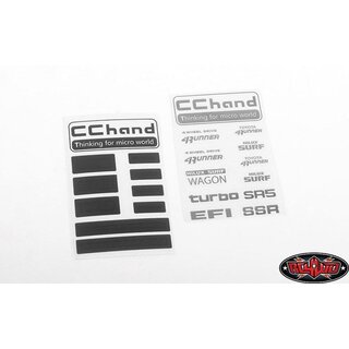 RC4WD Metal Logo Decal Sheet for 1985 Toyota 4Runner