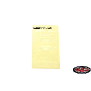 RC4WD Grille Option Window Decal Sheet for MST 4WD Off-Road Car Ki