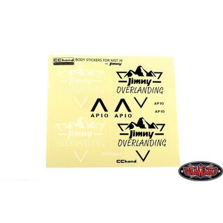 RC4WD Overlanding Decal Sheet for MST 4WD Off-Road Car Kit