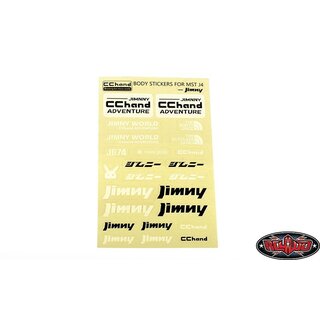 RC4WD Logo Decal Sheet for MST 4WD Off-Road Car Kit W/ J4 Jimny Bo