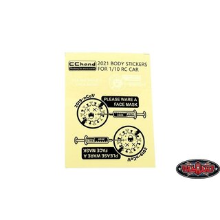 RC4WD COVID Decal Sheet for MST 4WD Off-Road Car Kit W/ J4 Jimny B