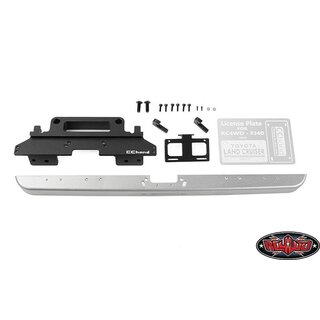 RC4WD Classic Bumper vorne silber mit Lizenzplatte