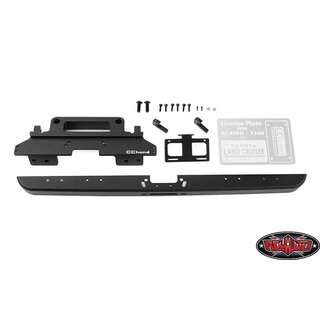 RC4WD Classic Bumper vorne schwarz mit Lizenzplatte