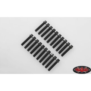 RC4WD Miniature Scale Hex Bolts (M2.5 x 12mm) (Black)