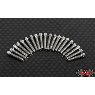 RC4WD Miniature Scale Hex Bolts (M2.5 x 12mm) (Silber)