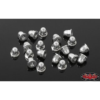 RC4WD M3 Flanged Acorn Nuts (Silver)