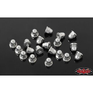 RC4WD M2.5 Flanged Acorn Nuts (Silver)