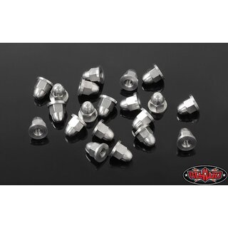 RC4WD M2 Flanged Acorn Nuts (Silver)