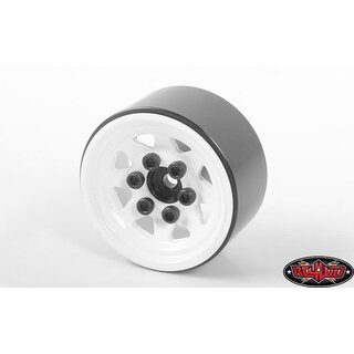 RC4WD Stamped Steel 1.0 Stock Beadlock Wheels (White)