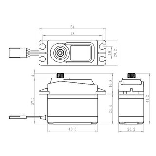 SAV�X SA-1256TG+ Digital Servo 20kg/6V, 0,15sek/6V, mit Softstart