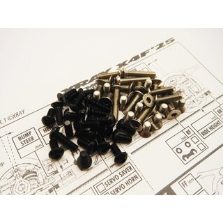 Hiro Seiko X4F25 Titan/Alloy Hex Socket Screw Set [Black]...