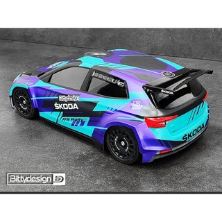 Bittydesign SKODA?Fabia RS Rally2?1/10 190mm rally?clear body, Hard?1,2mm?(wing included)