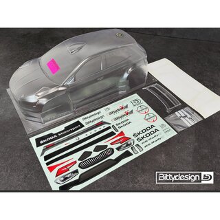 Bittydesign SKODA?Fabia RS Rally2?1/10 190mm rally?clear body, Hard?1,2mm?(wing included)