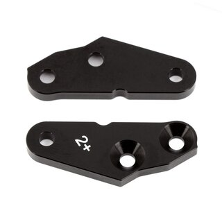 Team Associated FT RC8B3 Steering Block Arms, +2 deg., aluminum
