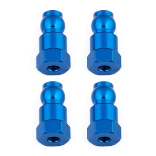 Team Associated Shock Bushings, 14 mm, blue aluminum