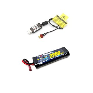 Kyosho COMBO Ladegeraet USB 1.0A -Akku 7.2V 2200...