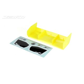 Kyosho Heckspoiler Nylon Jetko - Gelb mit Stickern