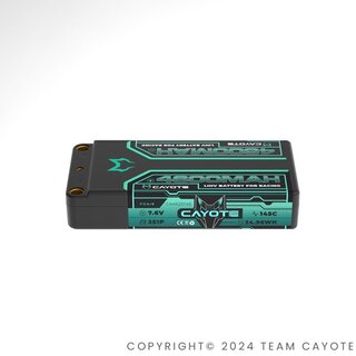 RACING LIPO BATTERIE, 145C, 4600MAH, 7.6V, 34.96WH CAYOTE...