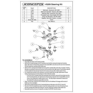 JConcepts RC10B7 | RC10B7D steering kit, black