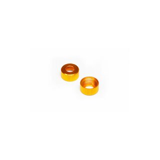 Koswork Lower Shock Cap Gold (2) 12mm & 13mm Shock AE