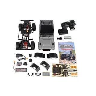 GELANDE II RTR MIT 2015 LAND ROVER DEFENDER D90 GRAU RC4WD HARD BODY SET