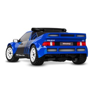 TRAXXAS MINI-RALLY VXL-POWER 4X4 BLAU FORD RS200 RTR BRUSHLESS, HD-TEILE, MIT 2S LIPO/LADER MINI-PROMO