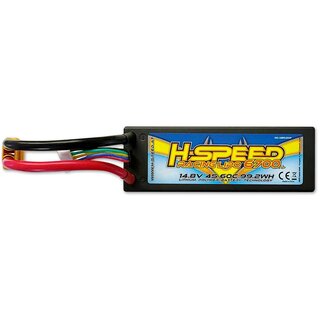 LIPO 6700MAH 14.8V 99.2WH RACING AKKU H-SPEED MIT XT90 STECKER (138.5X46.5X45.1MM, 588G)