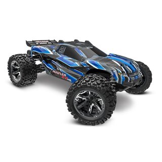 TRAXXAS RUSTLER 4X4 VXL HD BLAU 1/10 STADIUM-TRUCK RTR BRUSHLESS, OHNE AKKU UND LADEGER�T
