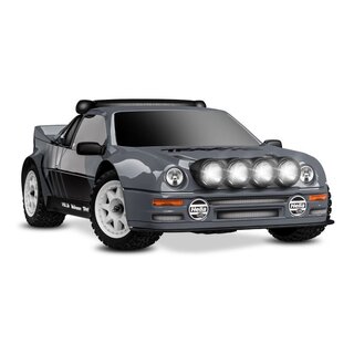 TRAXXAS MINI-RALLY VXL-POWER 4X4 GRAU FORD RS200 RTR BRUSHLESS, HD-TEILE, MIT 2S LIPO/LADER MINI-PROMO
