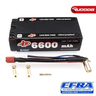 Intellect MC4 6600mAh 120C 7.6V Long Runtime Graphene Shorty Pack LiHV