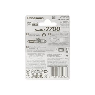 Panasonic NiMH 2700mAh Akku AA Mignon Blister (4Stk.)