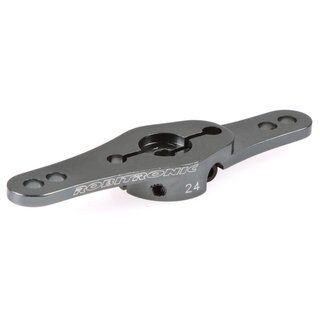 Servo Arm Alu 24Z Grau Doppelarm (2 Ebenen)