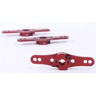 Servo Arm Alu 23Z Rot Doppelarm (1 Ebene)